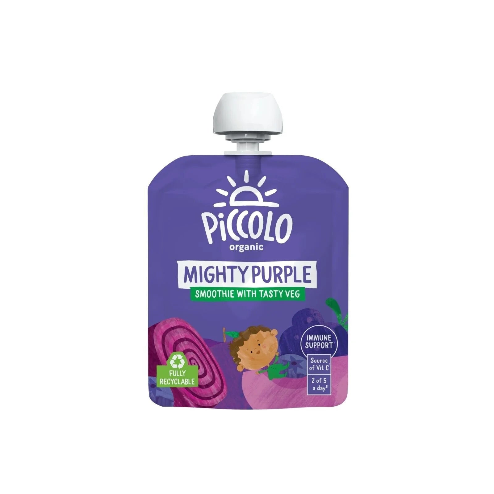 Piccolo Organic Mighty Purple Smoothies 6+ months 360g (4x90g) - ebebek - Black Friday