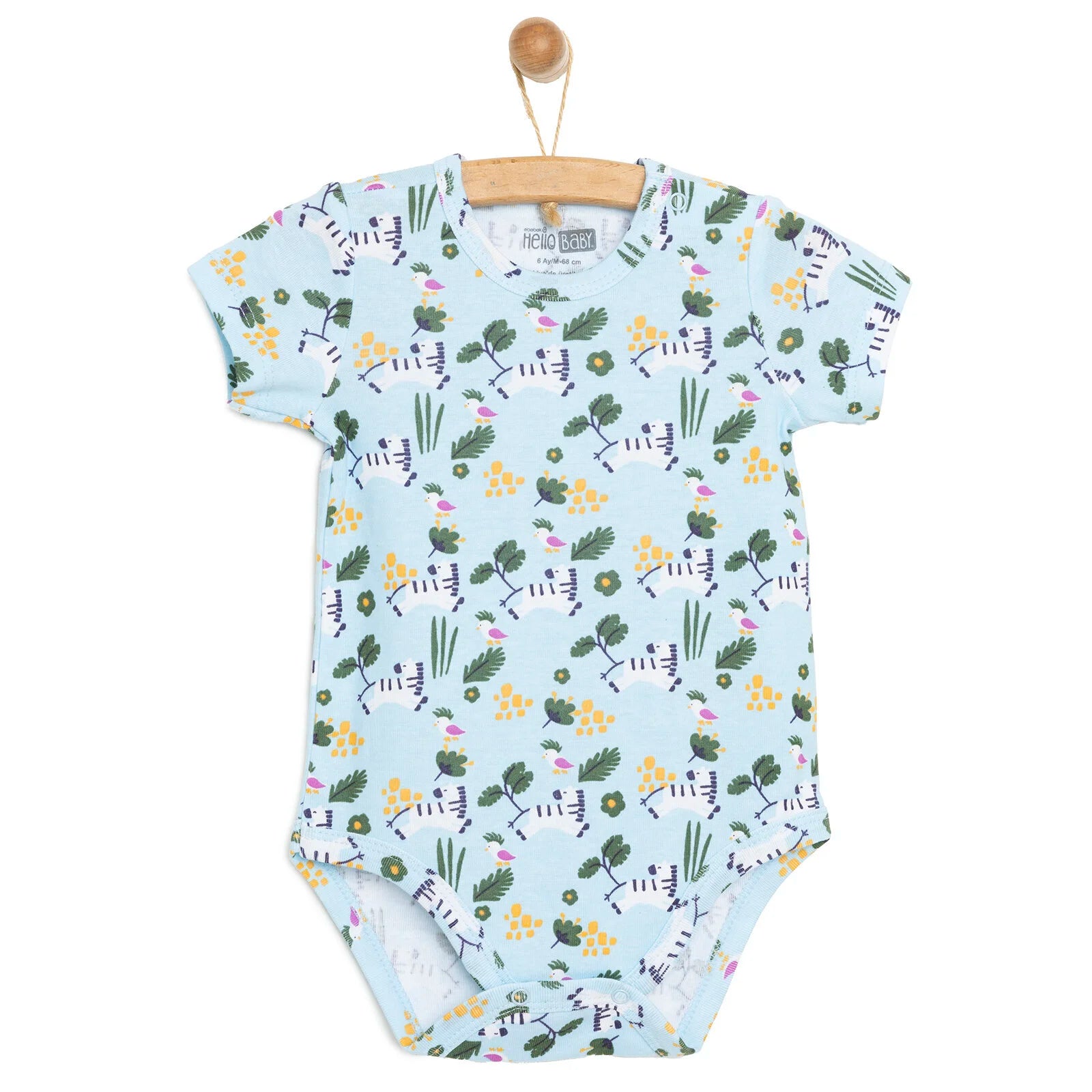 HelloBaby Unisex Short Sleeve Body - Light Blue - ebebek - Black Friday