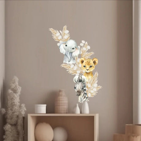 Live Vida Baby Safari Wall Sticker Elephant & Lion & Zebra 3 pcs - ebebek - Black Friday