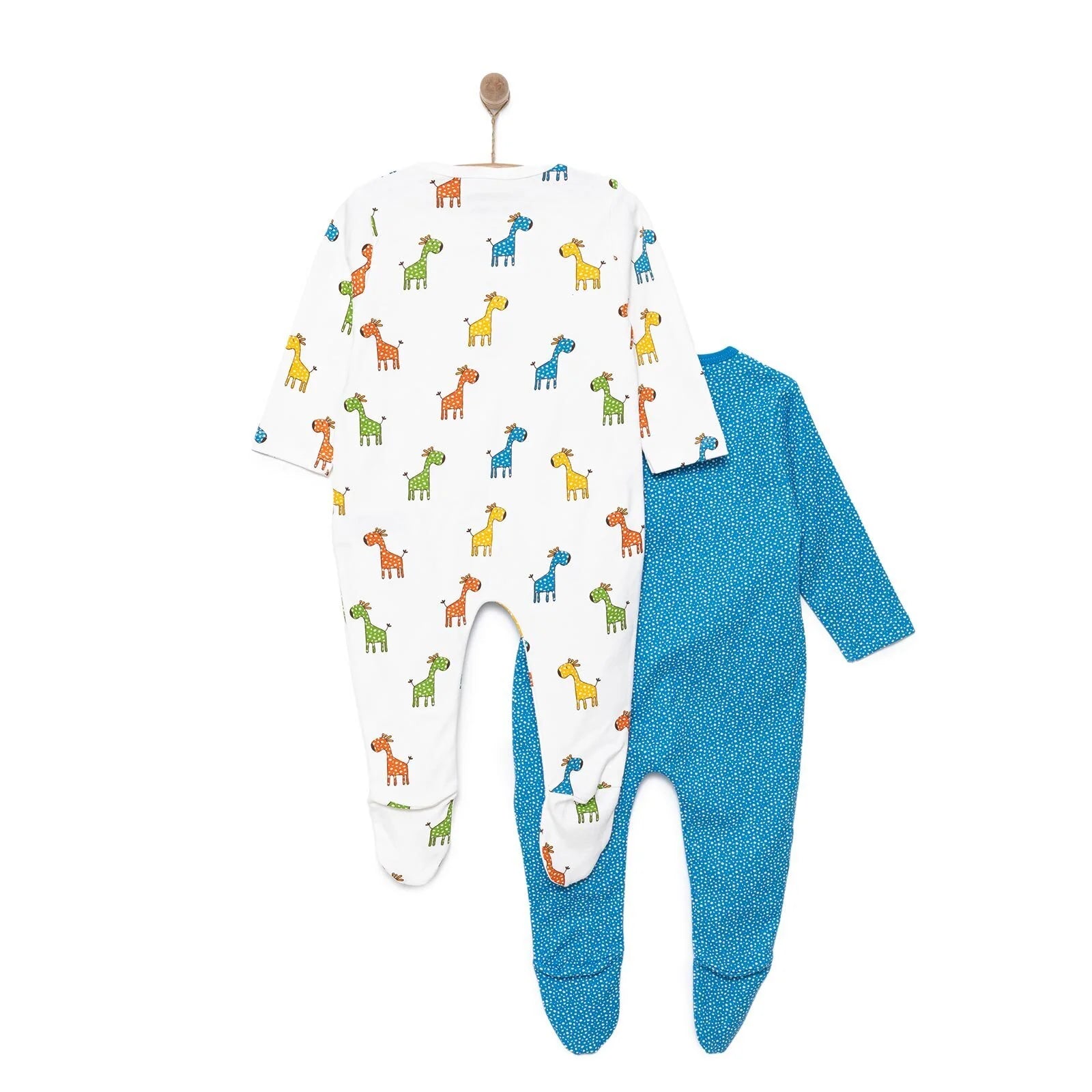 HelloBaby Newborn Boy Footed Jumpsuit - Ecru - ebebek - Black Friday