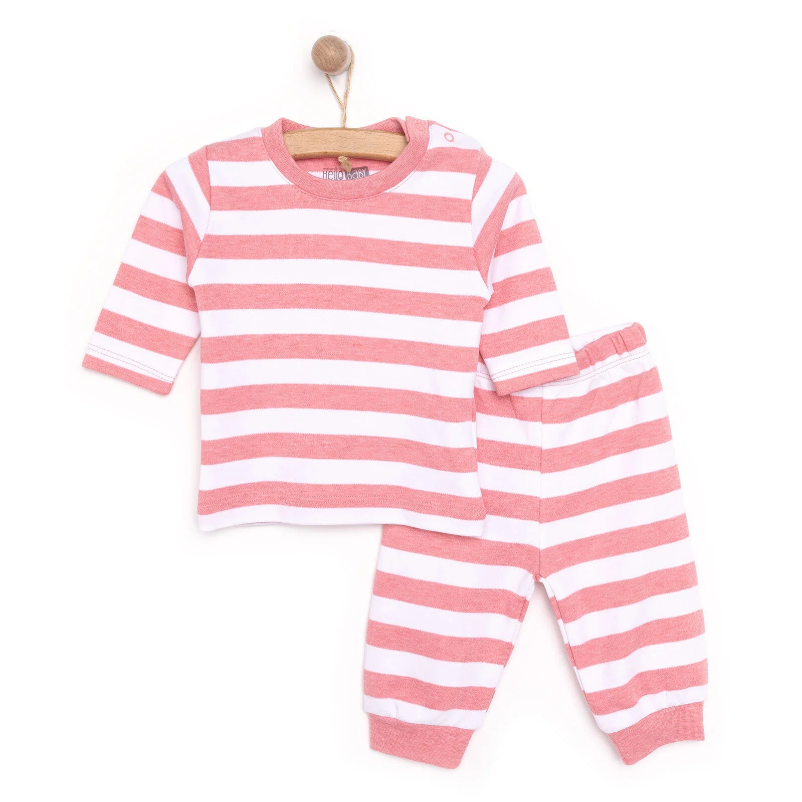HelloBaby Unisex Sweatshirt - Footless Bottom - Pink - ebebek - Black Friday