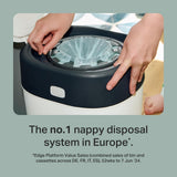 Tommee Tippee Twist & Click Nappy Bin & 6 Refill Cassettes & 2 baby me Newborn Size 1 Nappies Bundle