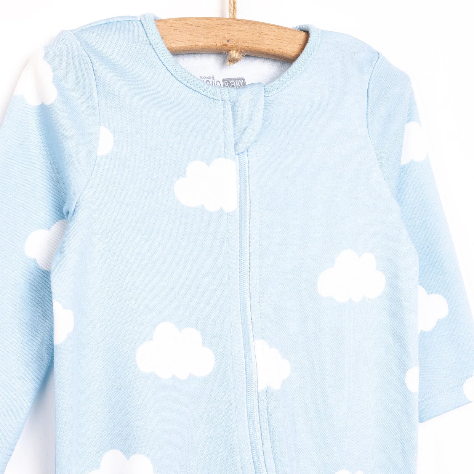 HelloBaby Newborn Baby Boy Footed Jumpsuit - Light Blue - ebebek - Black Friday