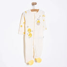 Bebetto Newborn Chıck Chıck Footed Jumpsuit - Ecru - ebebek - Black Friday
