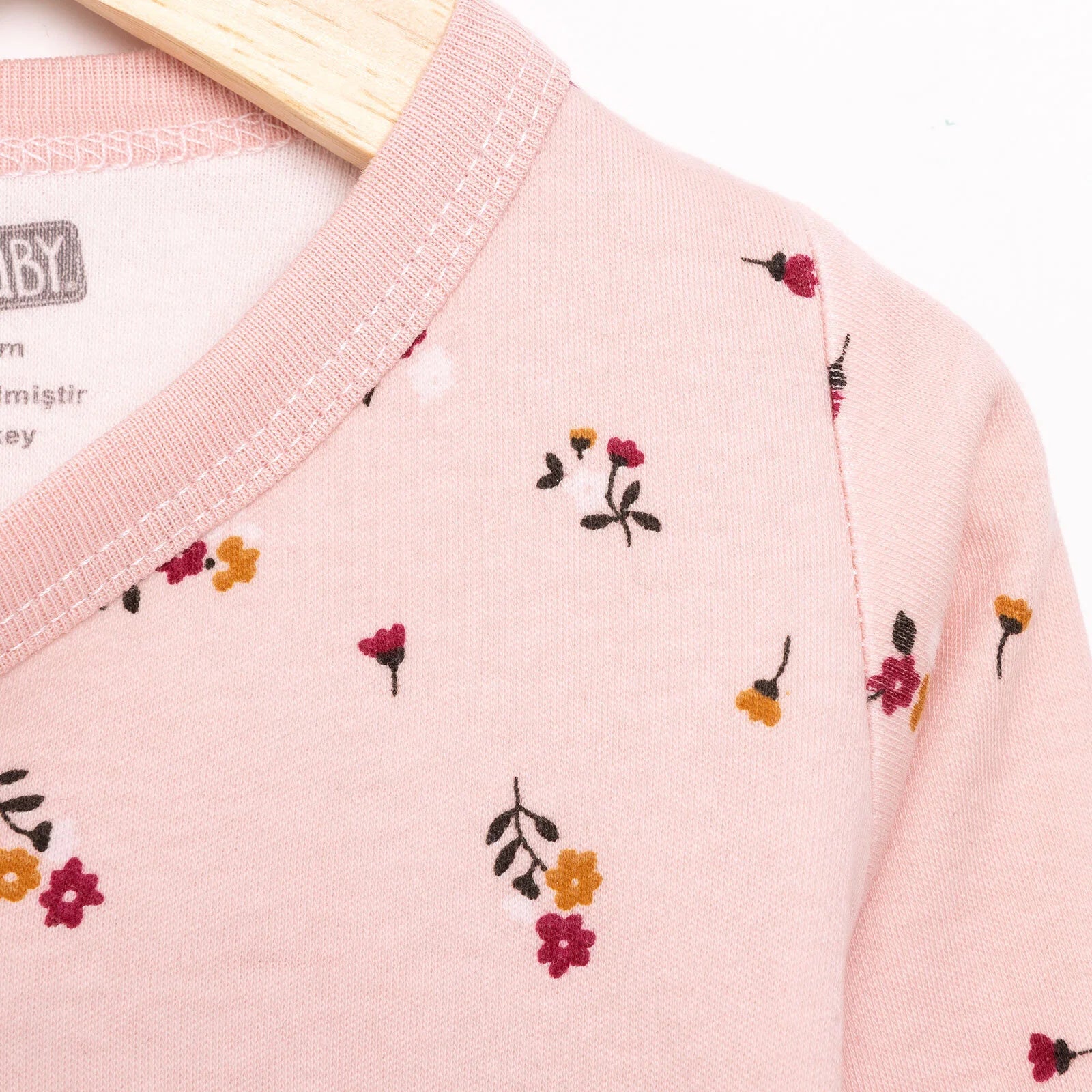 HelloBaby Girl Wrapover Top - Footed Bottom - Pink - ebebek - Black Friday