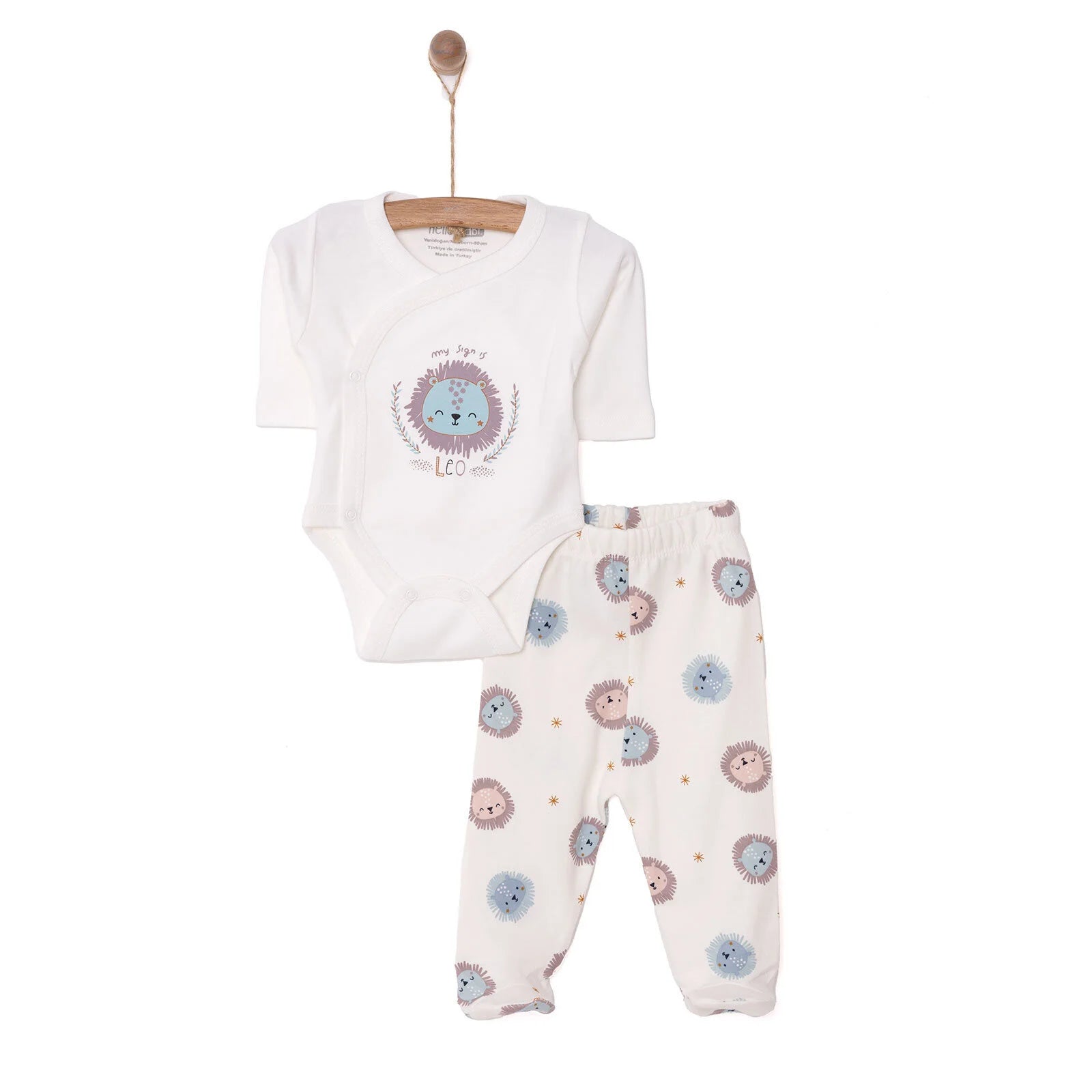 HelloBaby Newborn Baby Boy Short Sleeve Body - Footed Bottom - Blue - ebebek - Black Friday