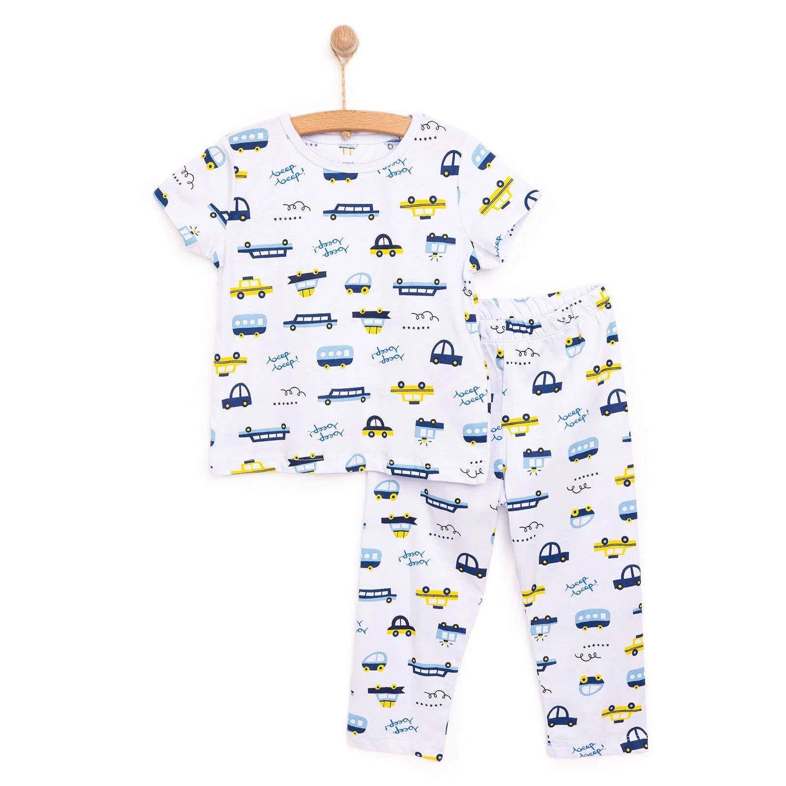 HelloBaby Baby Boy Short Sleeve Pyjamas Set - Blue - ebebek - Black Friday