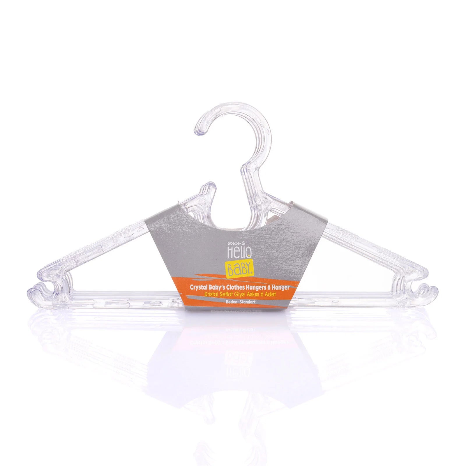 HelloBaby Crystal Transparent Hanger 6 pcs - White - ebebek - Black Friday