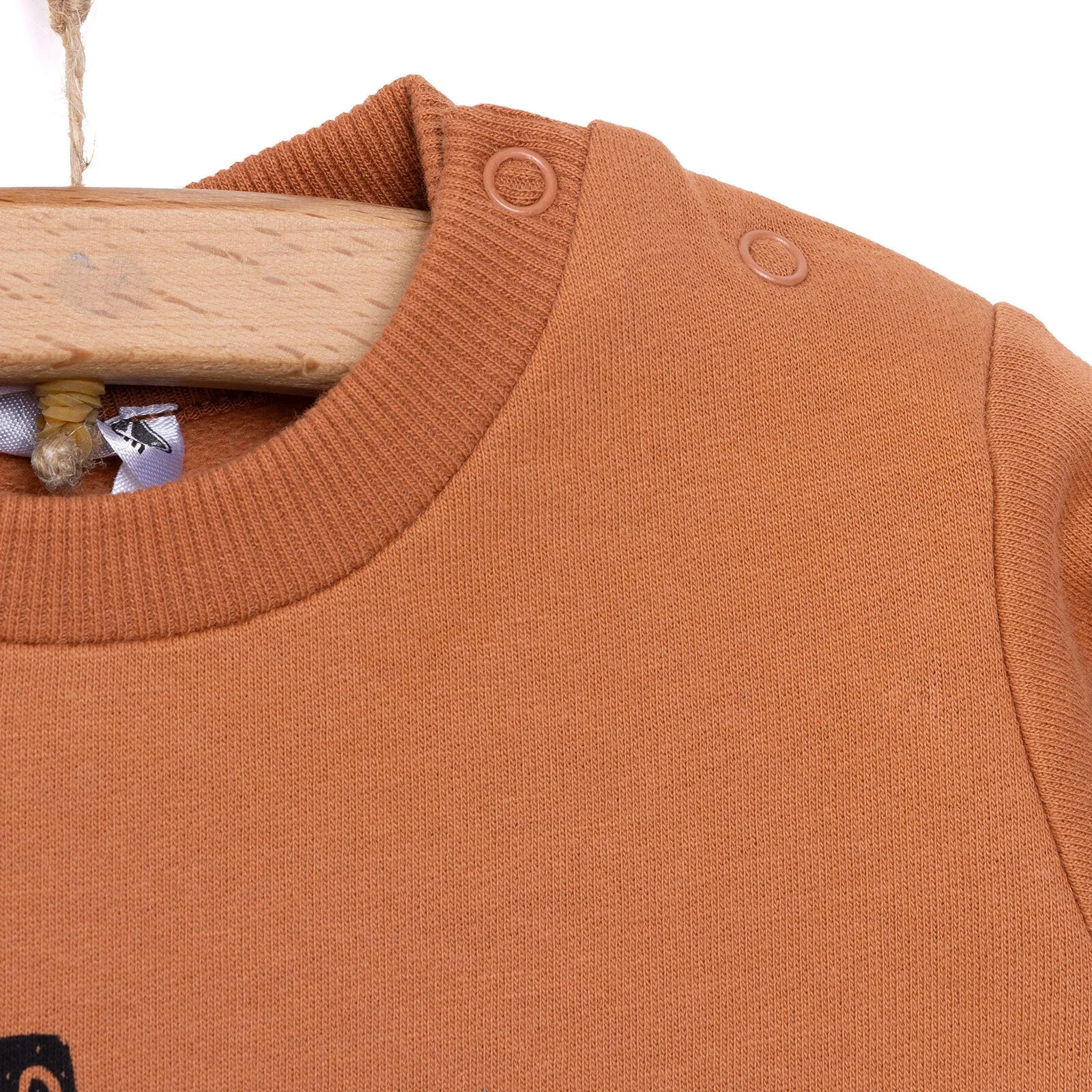 HelloBaby Basic Low Raised Printed Sweashirt - Brown - ebebek - Black Friday