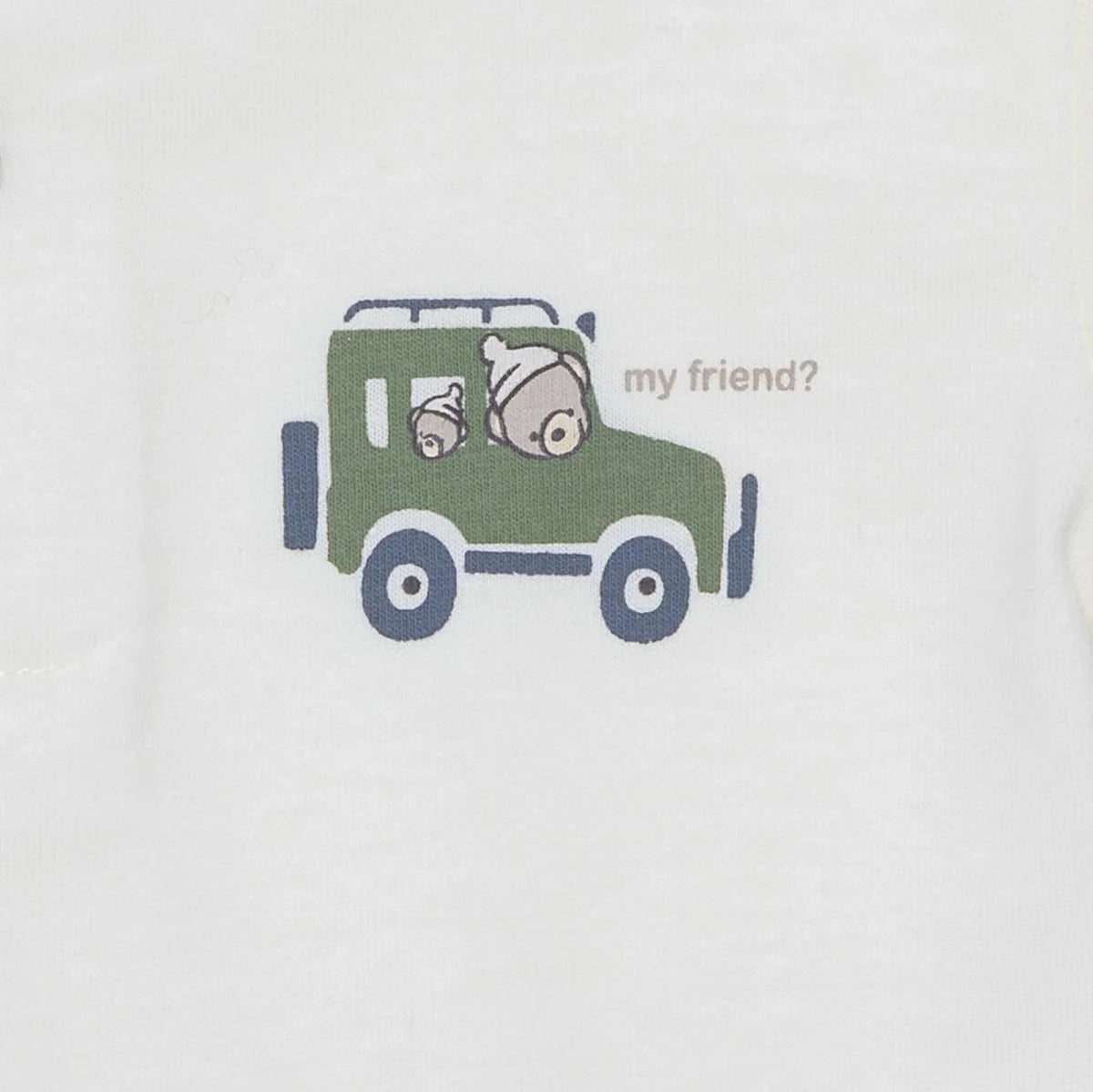Bebetto Boys T-shirt & Shorts Set Car Print Buttoned Adventure Crew Neck Short Length Short Sleeve - Green Green - ebebek
