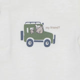 Bebetto Boys T-shirt & Shorts Set Car Print Buttoned Adventure Crew Neck Short Length Short Sleeve - Green Green - ebebek
