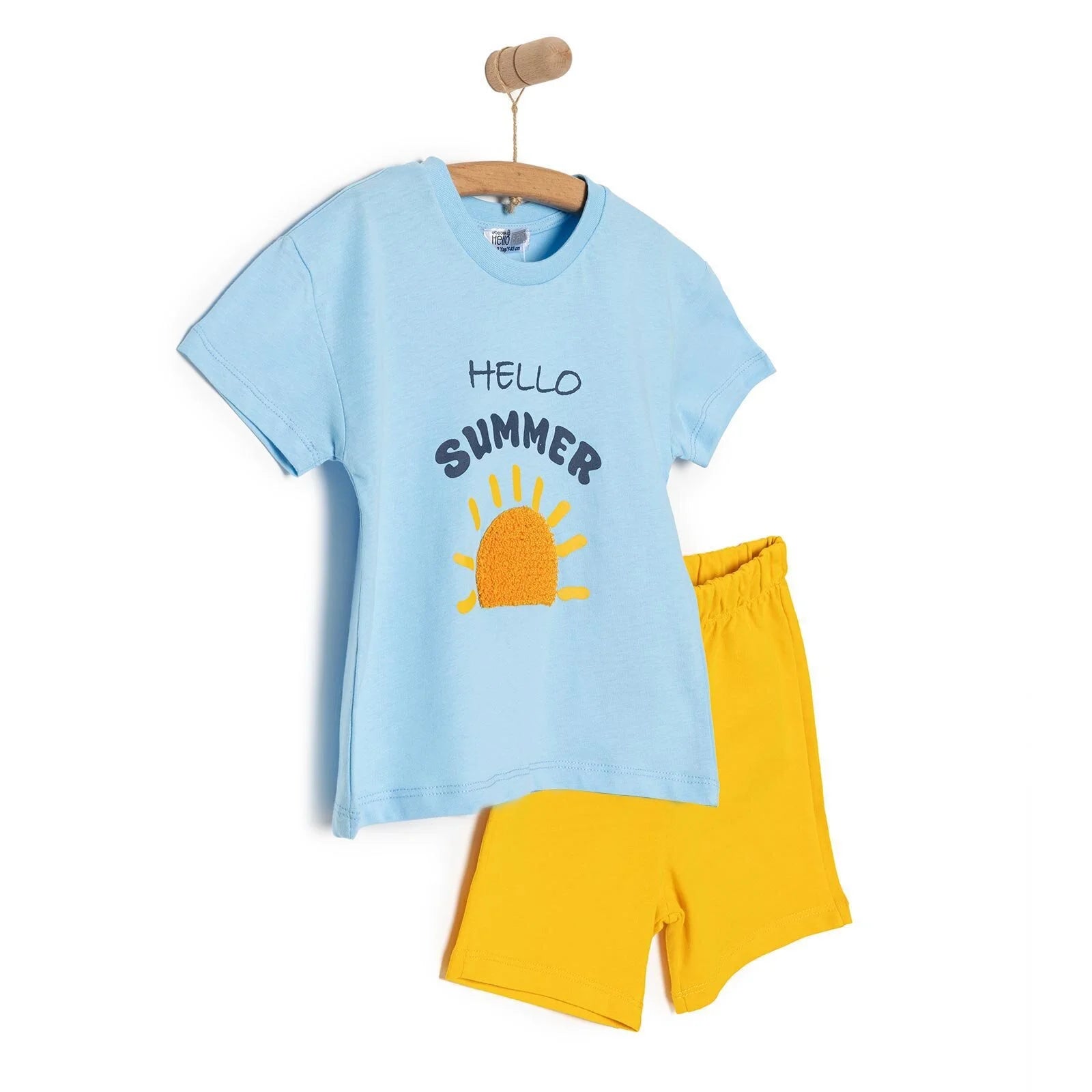 HelloBaby Motto Boy Boy Tshirt - Short - Blue - ebebek - Black Friday