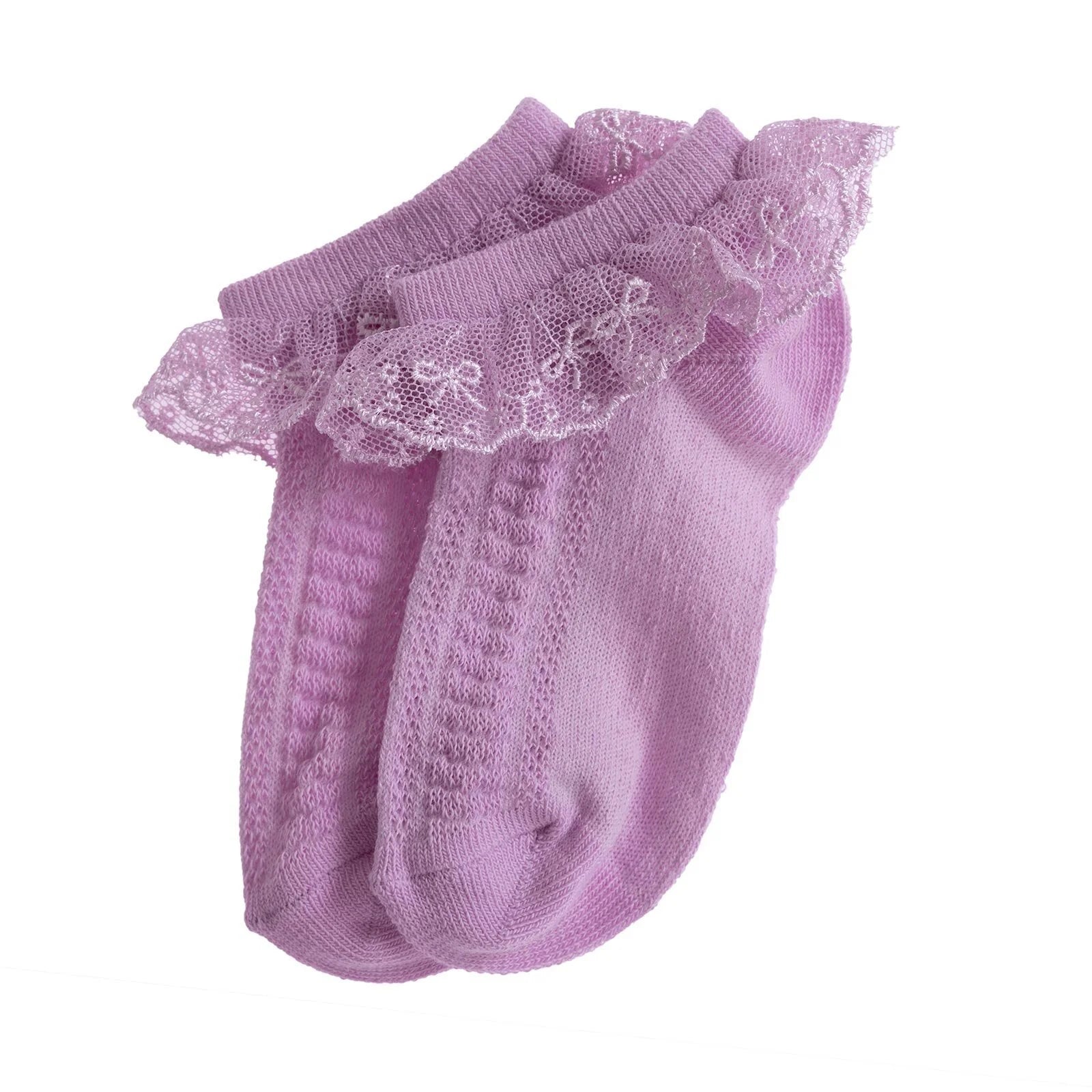 HelloBaby Girl Socks with Lace - Purple - ebebek - Black Friday