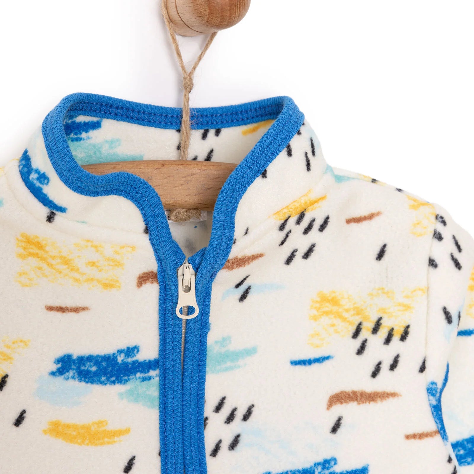 HelloBaby Basic Repeat Printed Fleece Cardigan - Printed - ebebek - Black Friday