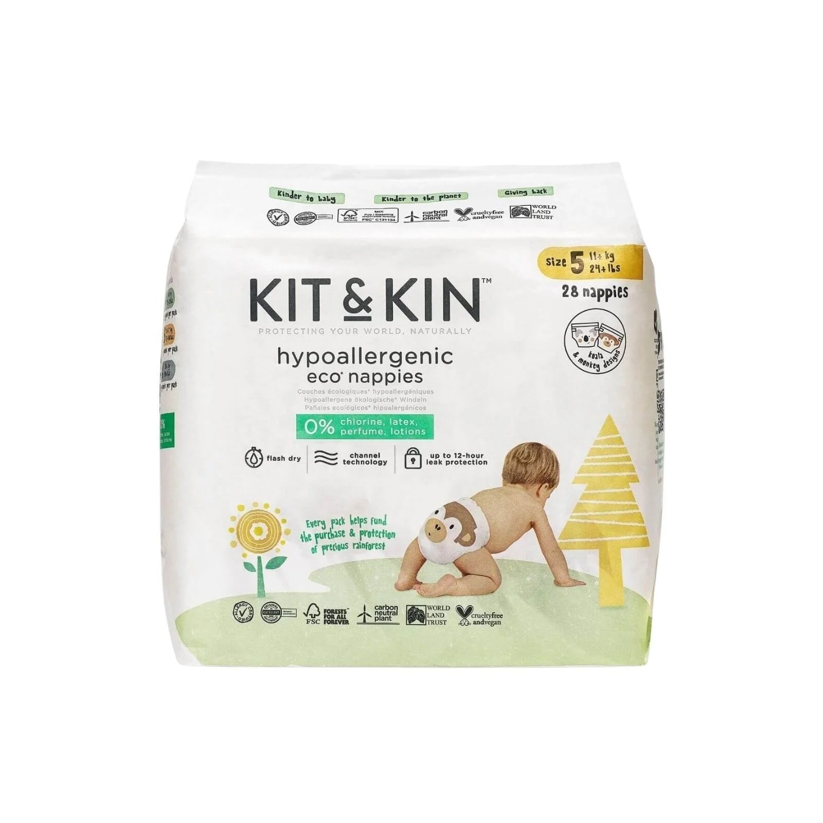 Kit & Kin Nappies Size 5 - 28 nappies - ebebek - Black Friday