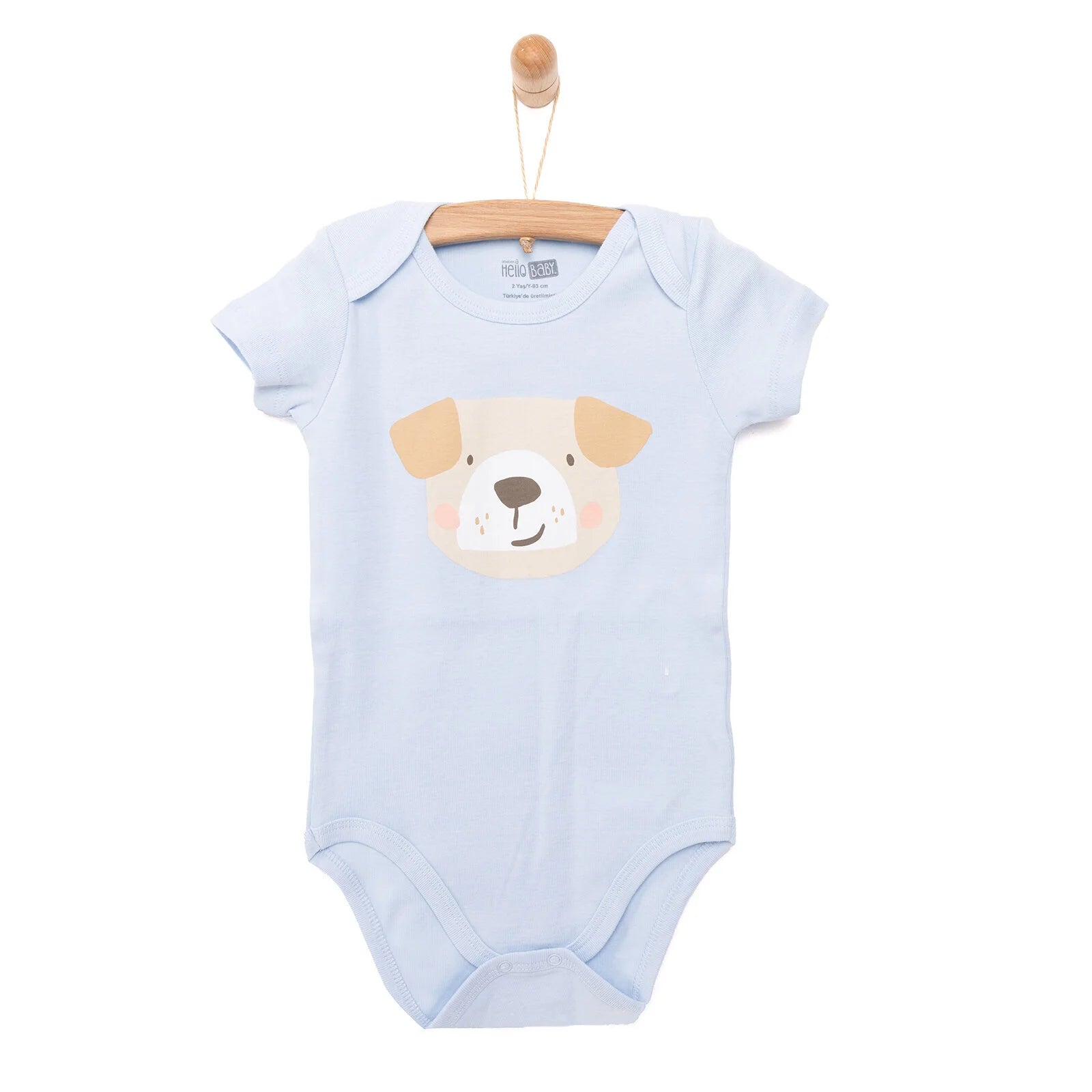 HelloBaby Short Sleeve Bodysuit - Blue - ebebek - Black Friday