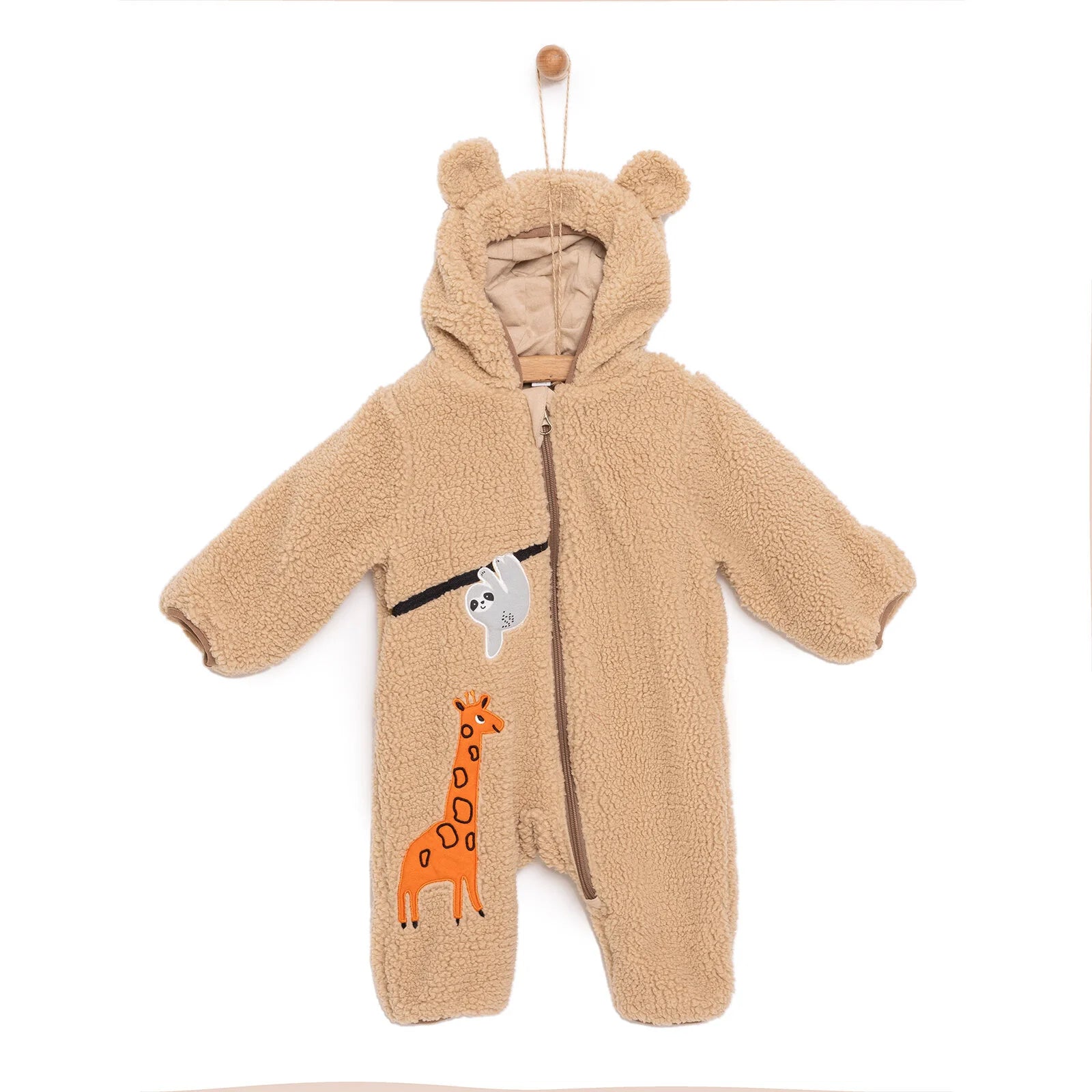 Midimod Newborn Boy Welsoft Jumpsuit - Beige - ebebek - Black Friday