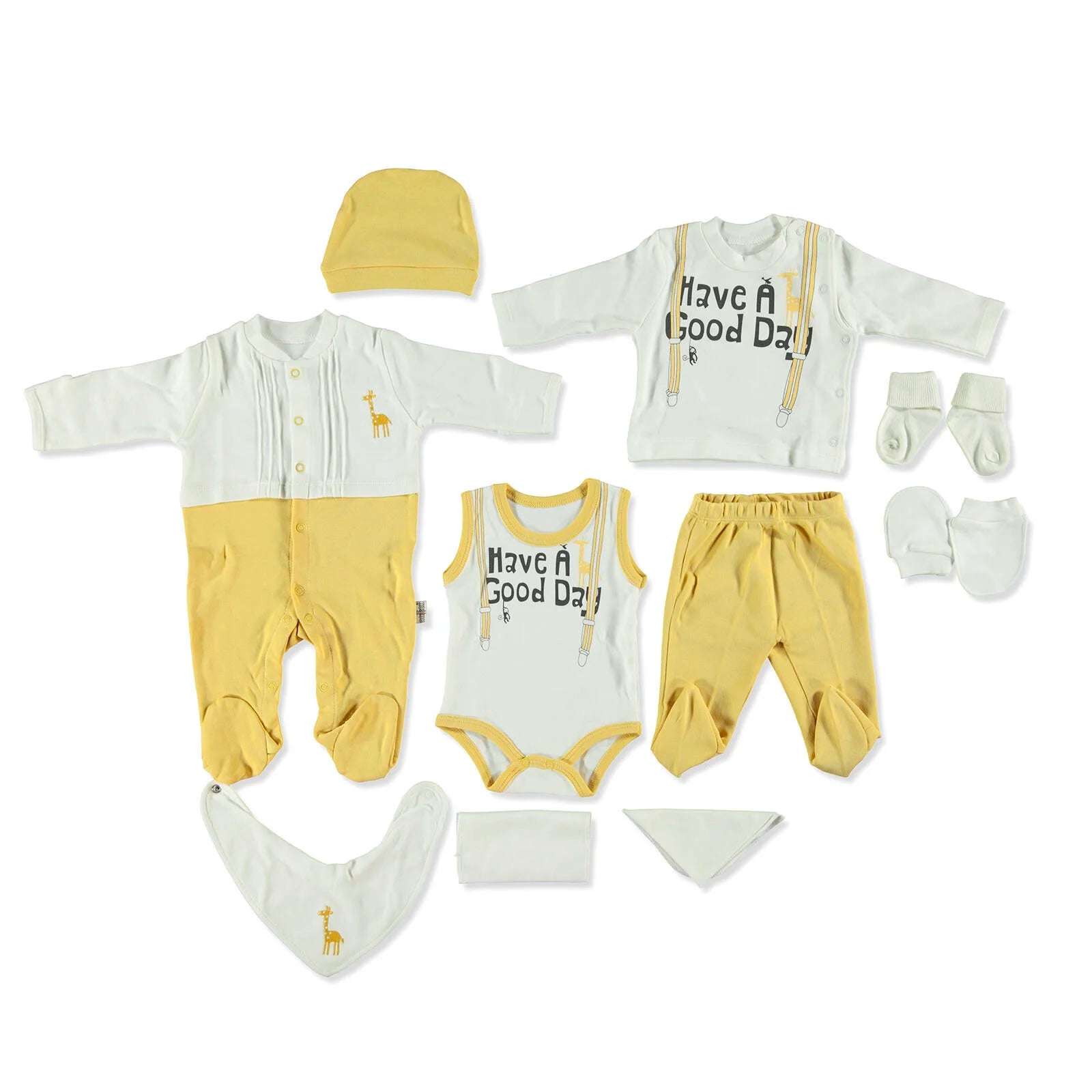 Bebbek Baby Boy 10 Pcs Newborn Starter Set - Light Brown - ebebek - Black Friday