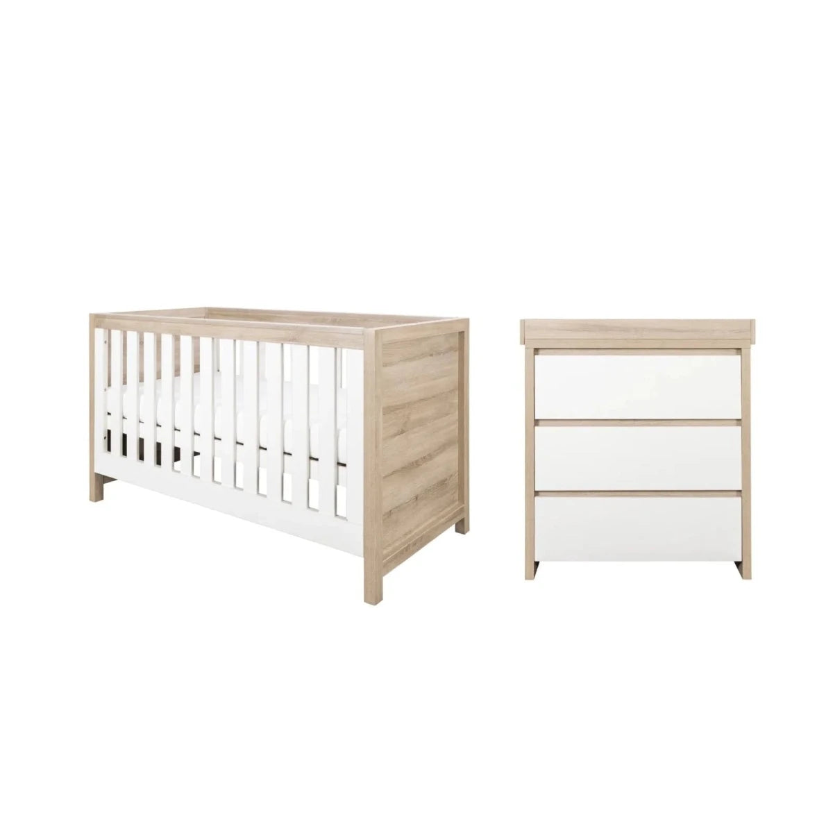 Tutti Bambini Modena 2 pcs Room Set - White/Oak White/Oak - ebebek