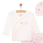 HelloBaby Newborn Baby Top - Hat - Footed Bottom - Ecru - ebebek - Black Friday