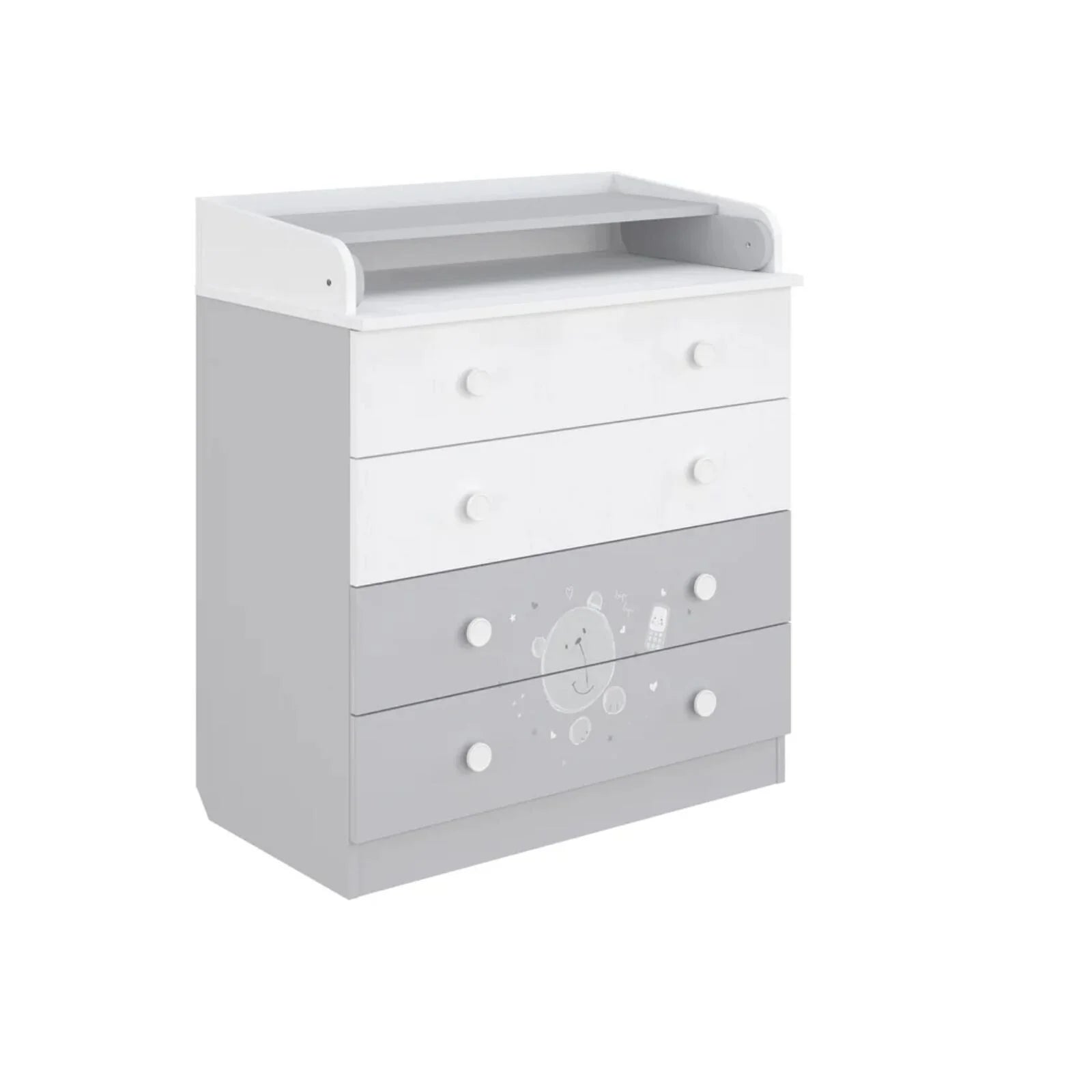 Shefa Kids 800 Teddy Changing Dresser - Grey/White - ebebek - Black Friday