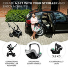 Kinderkraft Newly Mink Pro 4 - in - 1 Travel System - Moonlight Grey - ebebek - Black Friday