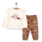 HelloBaby Boy Long Sleeve Pyjamas Set - Ecru - ebebek - Black Friday