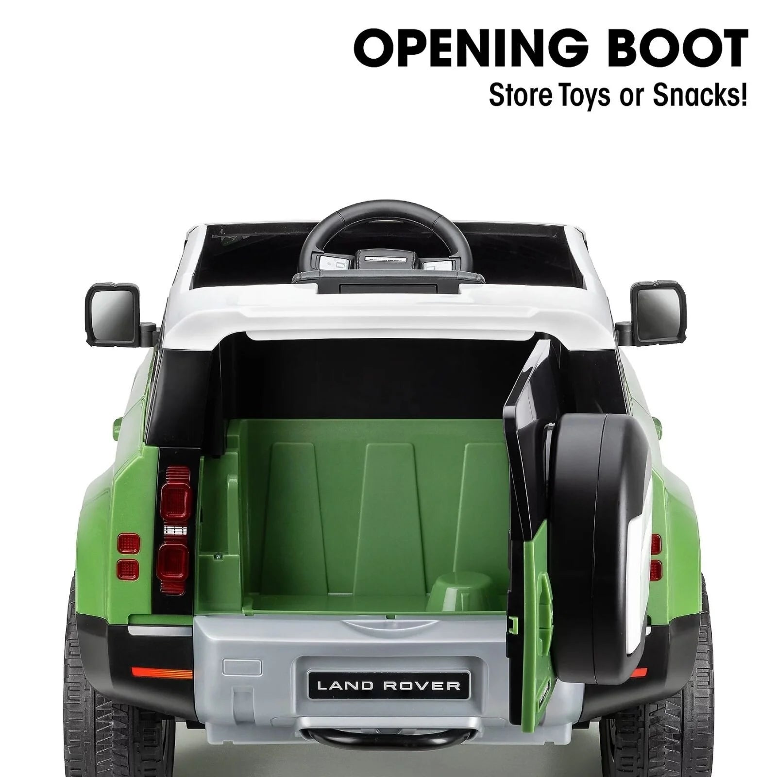 Xootz Land Rover Defender 12V Electric Ride On with Lithium Battery - Green - ebebek - Black Friday