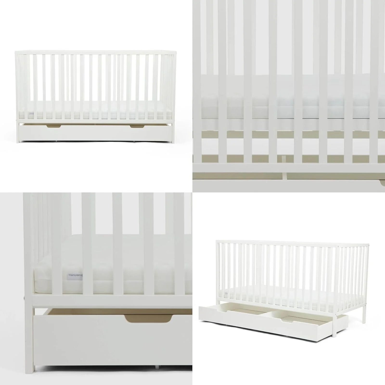 Ickle Bubba Hartley Classic Cot & Under Drawer - White - ebebek - Black Friday