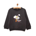 HelloBaby Basic Low Raised Lion Printed Sweatshirt - Dark Grey - ebebek - Black Friday