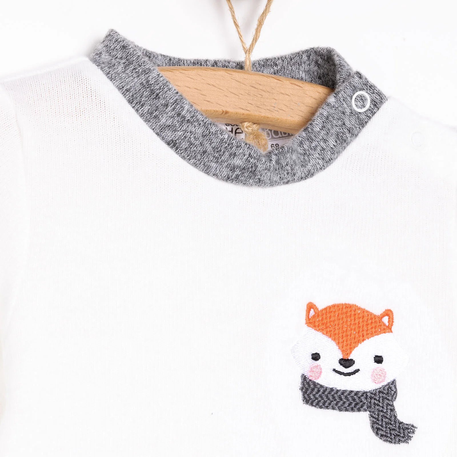 HelloBaby Boy Long Sleeve Pyjamas Set - Ecru - ebebek - Black Friday