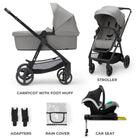 Kinderkraft Newly Mink Pro 4 - in - 1 Travel System - Moonlight Grey - ebebek - Black Friday