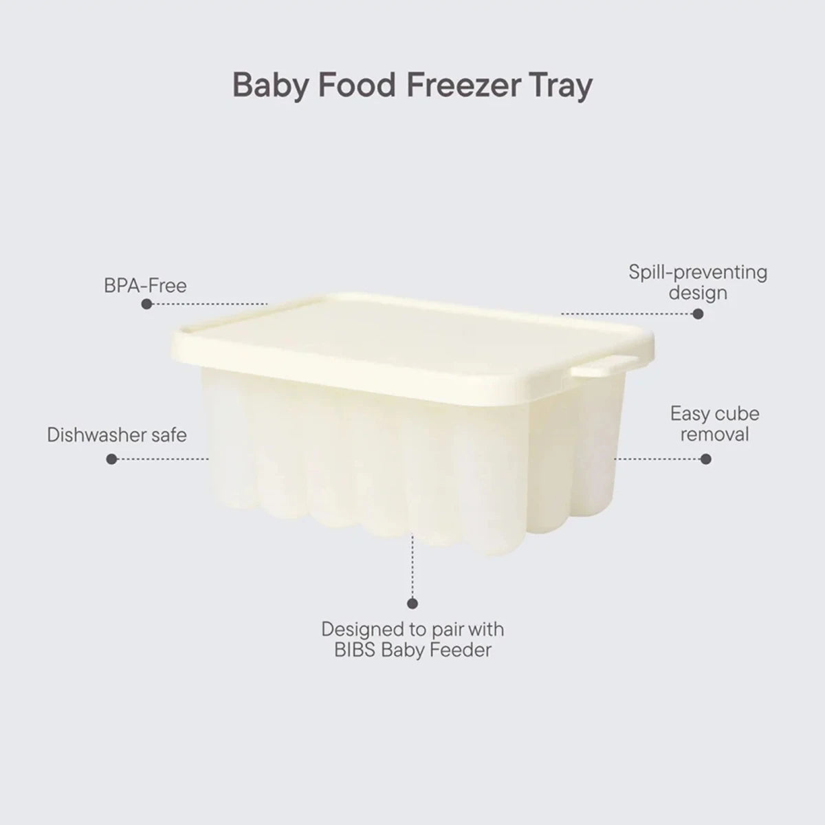 BIBS Baby Food Freezer Tray - Ivory - ebebek