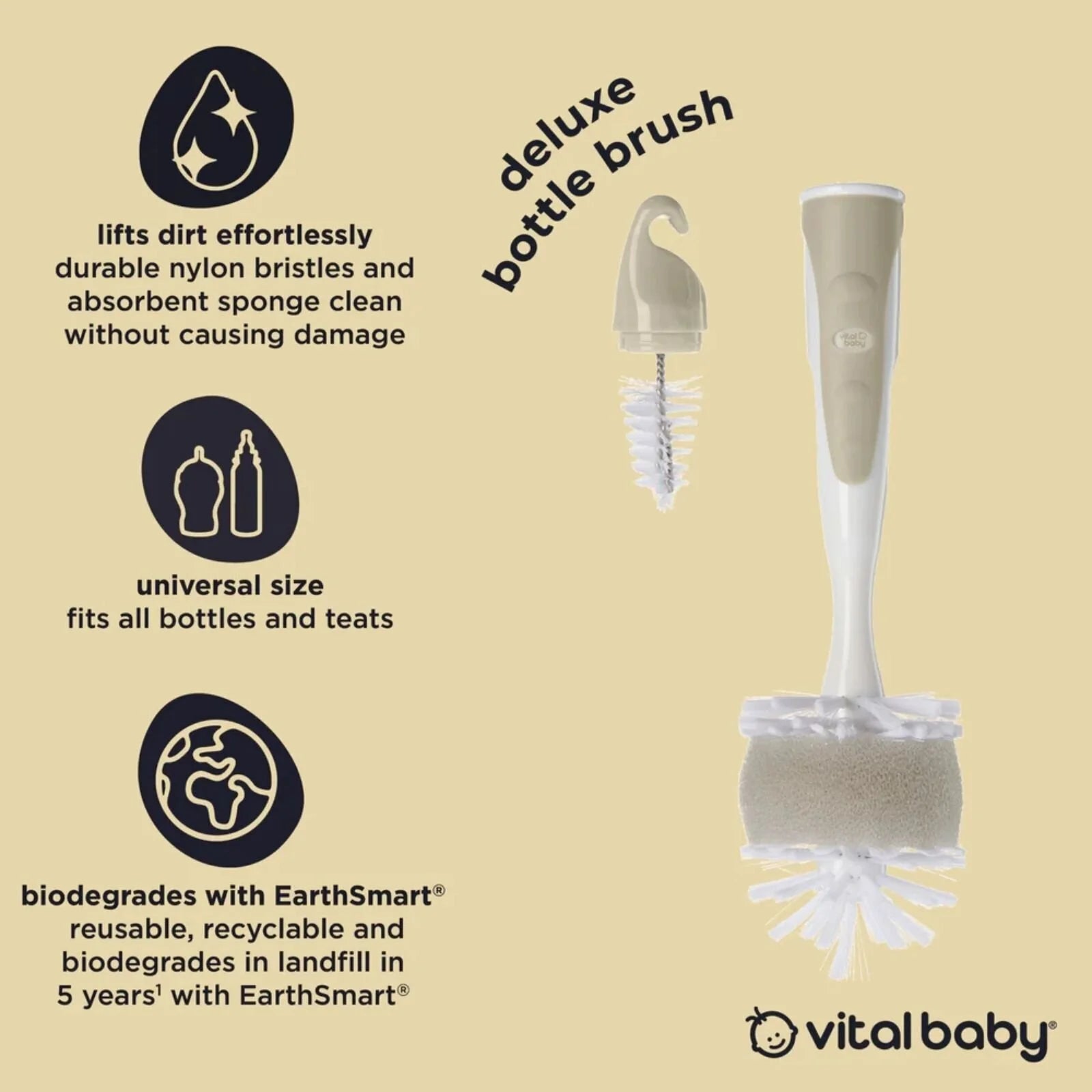 Vital Baby Nurture Deluxe Baby Bottle Brush - ebebek - Black Friday