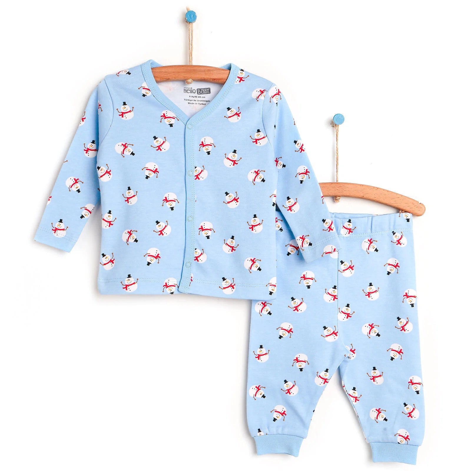 HelloBaby Basic Baby Boy Pyjamas Set - Blue - ebebek - Black Friday