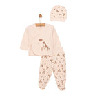 HelloBaby Unisex Top - Hat - Footed Bottom - Ecru - ebebek - Black Friday