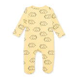 HelloBaby Boys Footed Sleepsuit Dinosaur Print Zip Fastening Crew Neck Full Length Long Sleeve - Orange Orange - ebebek