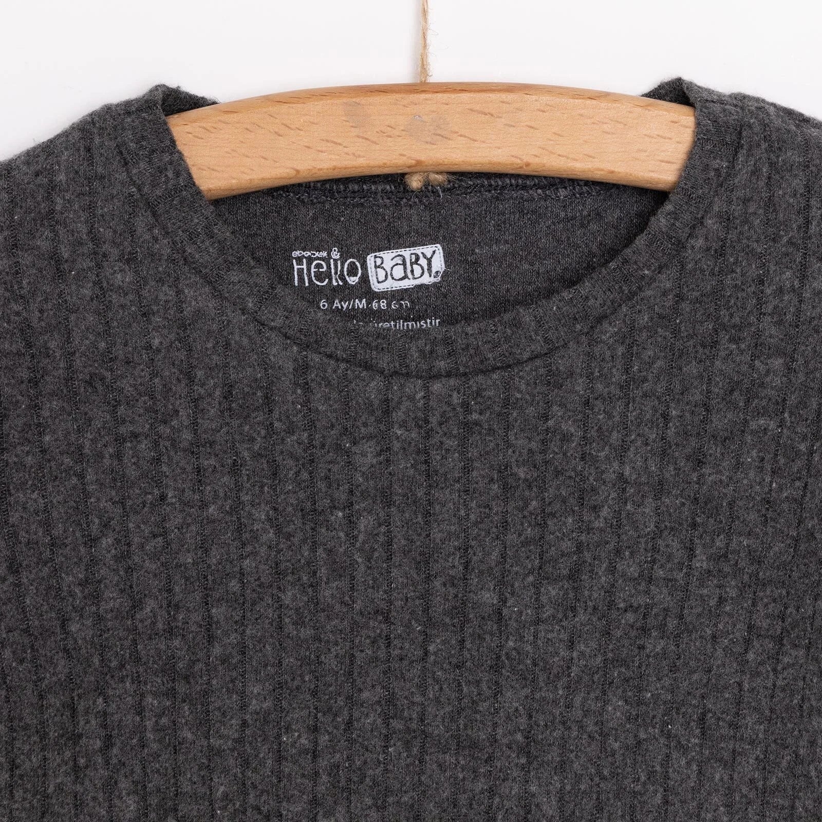 HelloBaby Girl Long Sleeve Pyjamas Set - Dark Grey - ebebek - Black Friday