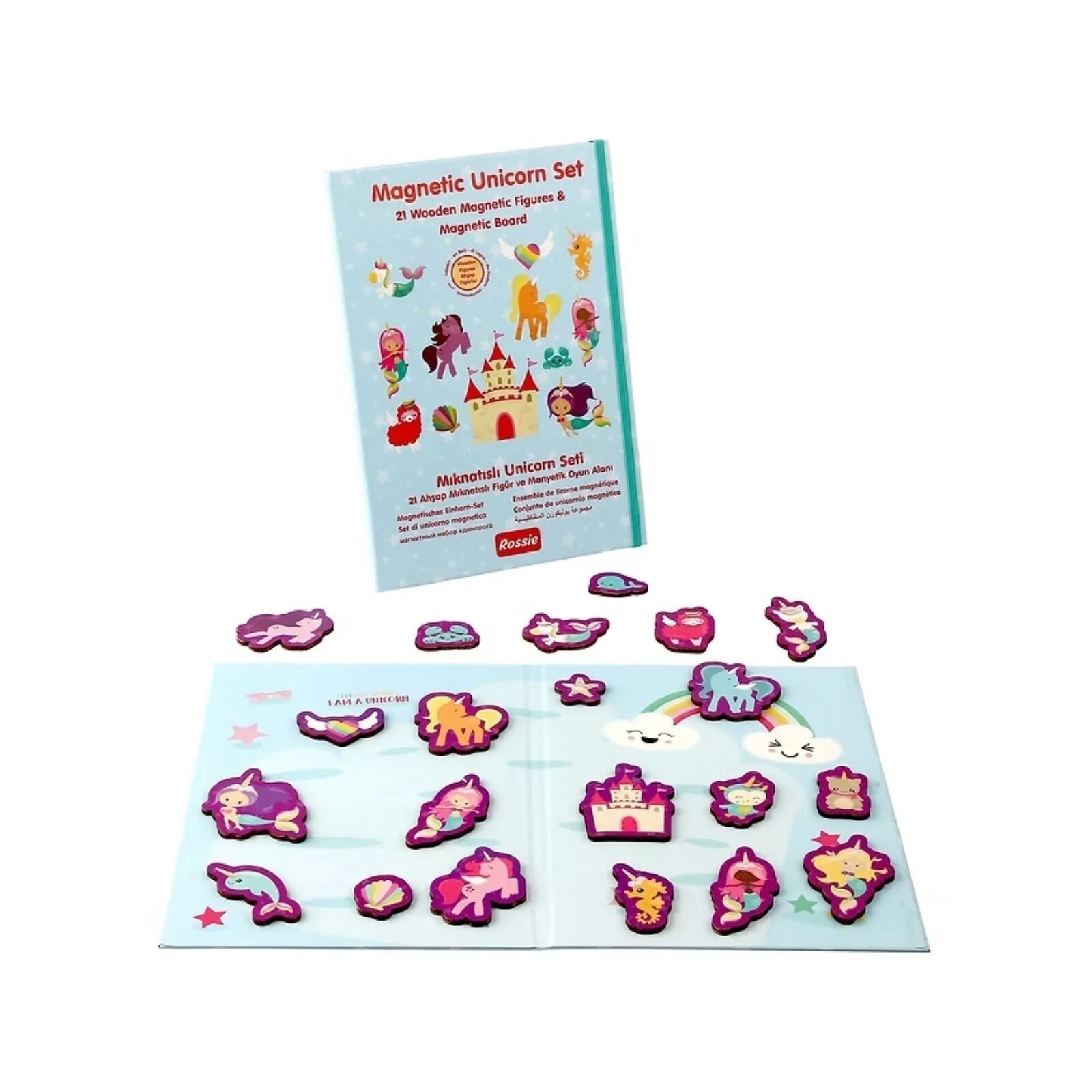 Rossie Wooden Magnetic Unicorn Set 21 pcs - ebebek - Black Friday
