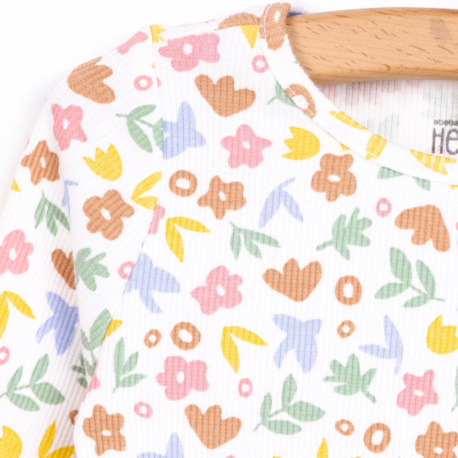 HelloBaby Girl Long Sleeve Pyjamas Set - Ecru - ebebek - Black Friday