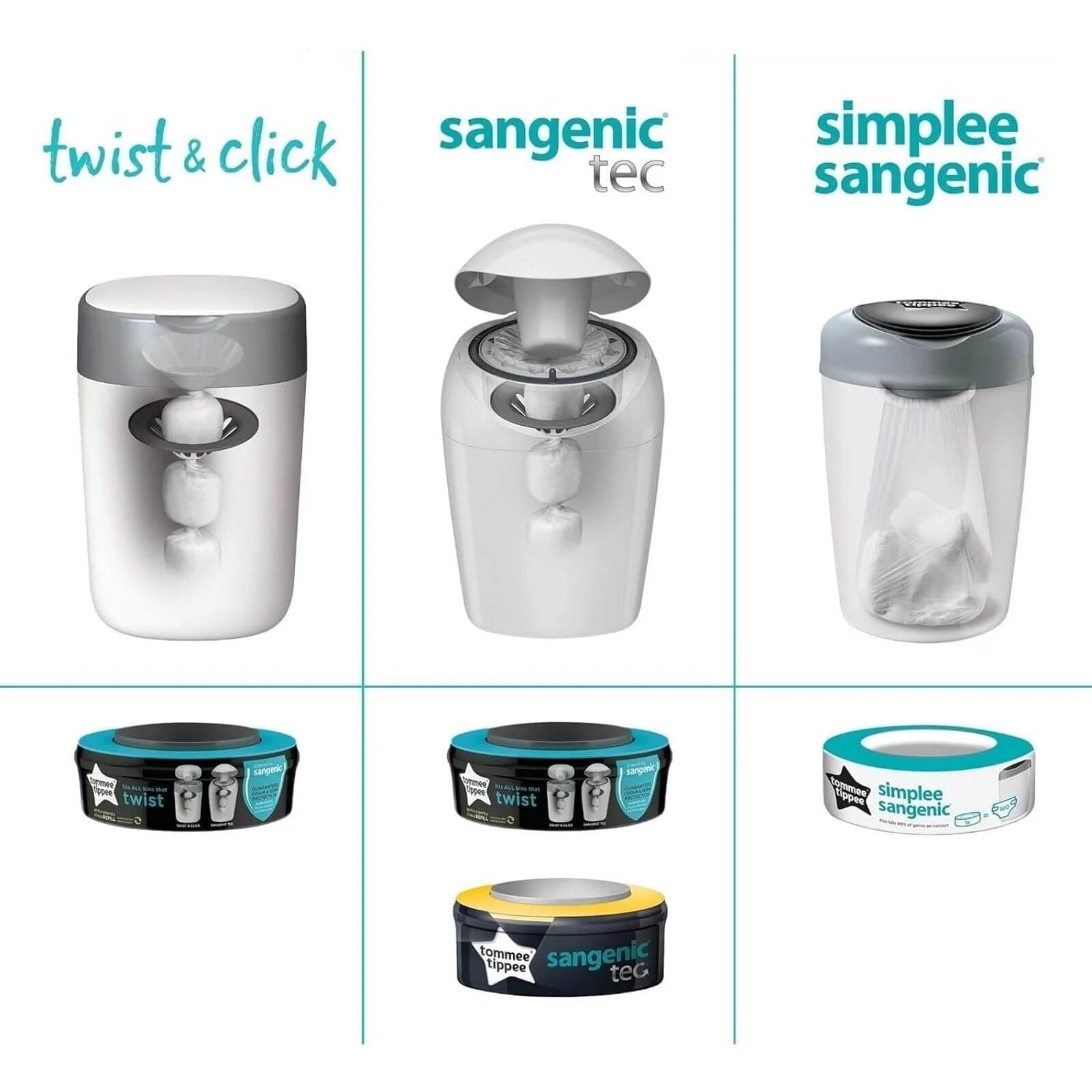 Tomme Tippee Sangenic Twist and Click Cassettes 3 pcs - ebebek - Black Friday