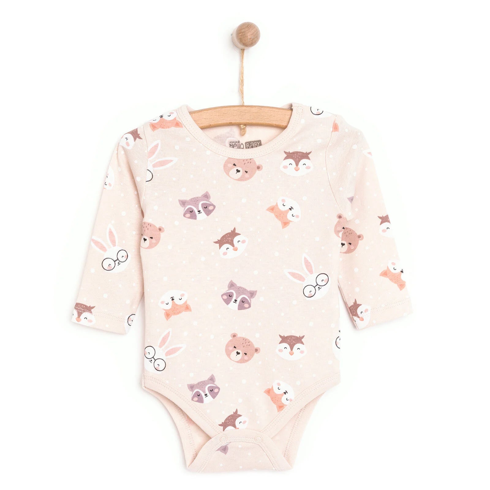 HelloBaby Unisex Long Sleeve Body - Beige - ebebek - Black Friday