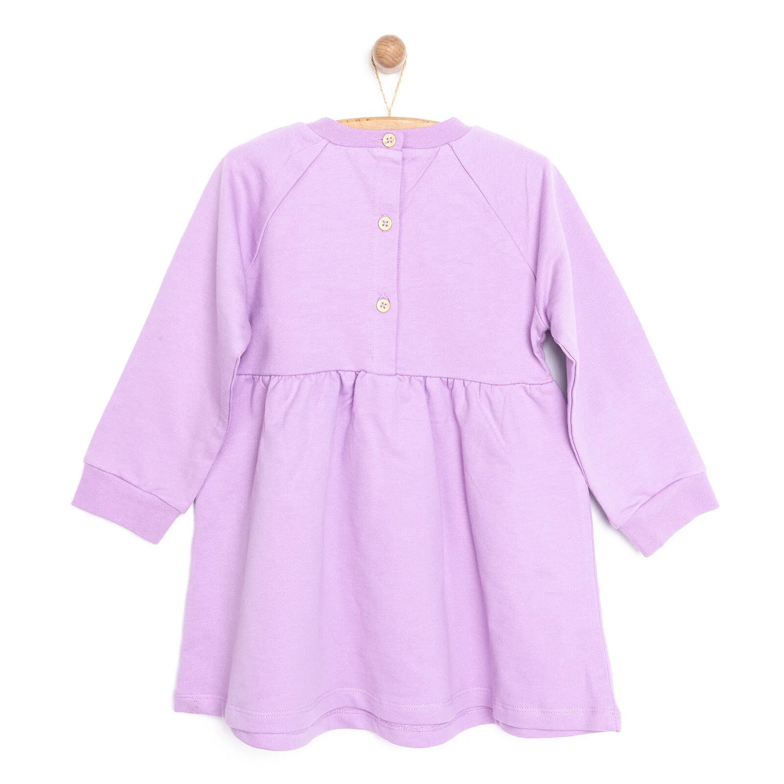HelloBaby Basic Girl Knitted Ruffled Dress - Purple - ebebek - Black Friday
