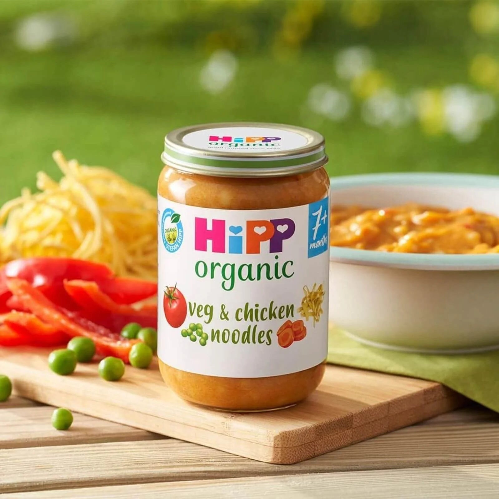 HiPP Organic Vegetables & Chicken Noodles Baby Food Jar 7+ months 190g - ebebek - Black Friday