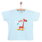 HelloBaby Basic Giraffe Printed Tshirt - Light Blue - ebebek - Black Friday
