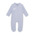 Baby Boy Footed Sleepsuit Zip Fastening Crew Neck - Grey Grey - ebebek