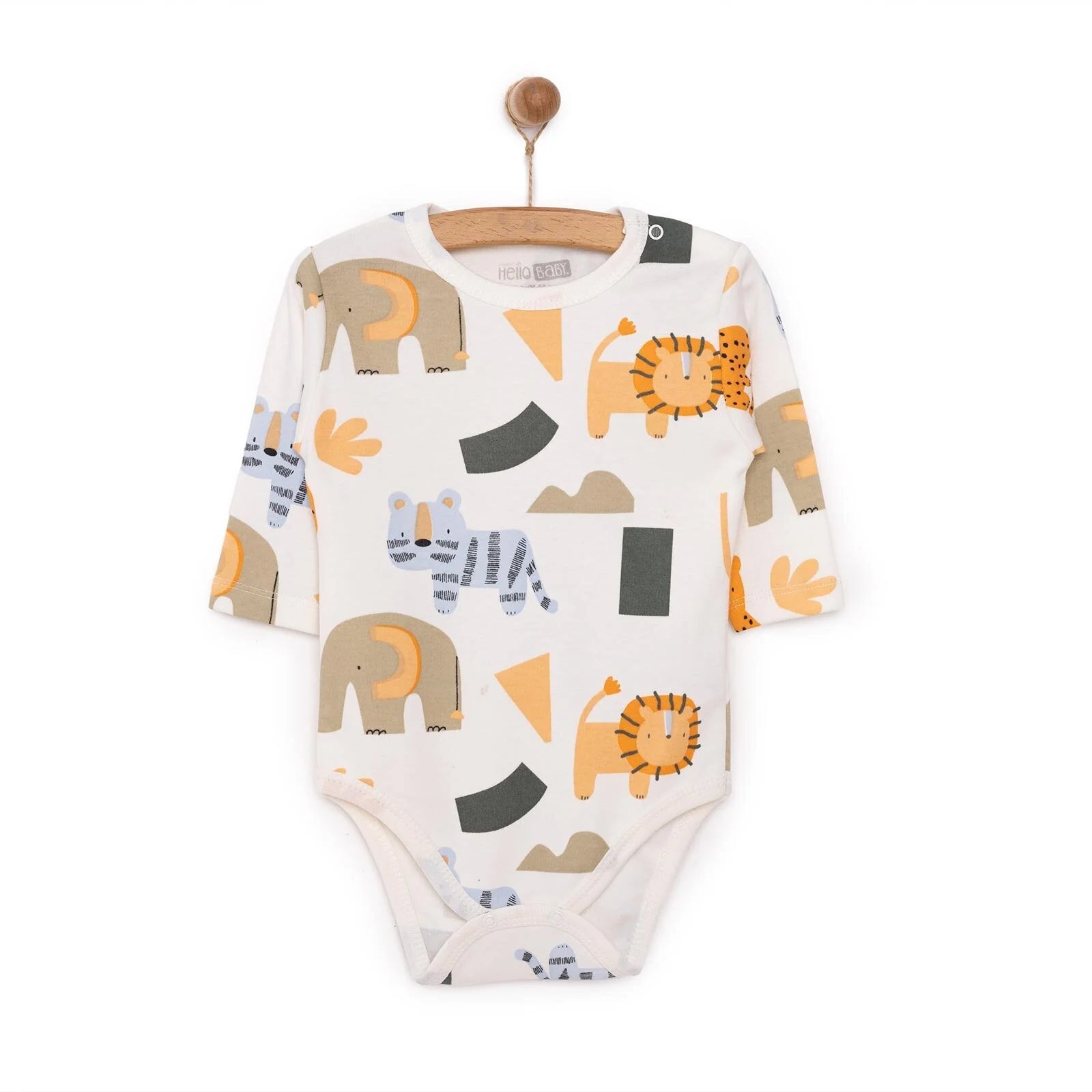 HelloBaby Boy Long Sleeve Bodysuit - Multicolour - ebebek - Black Friday