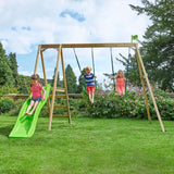 TP Forest Multiplay Wooden Double Swing Set & Slide - ebebek