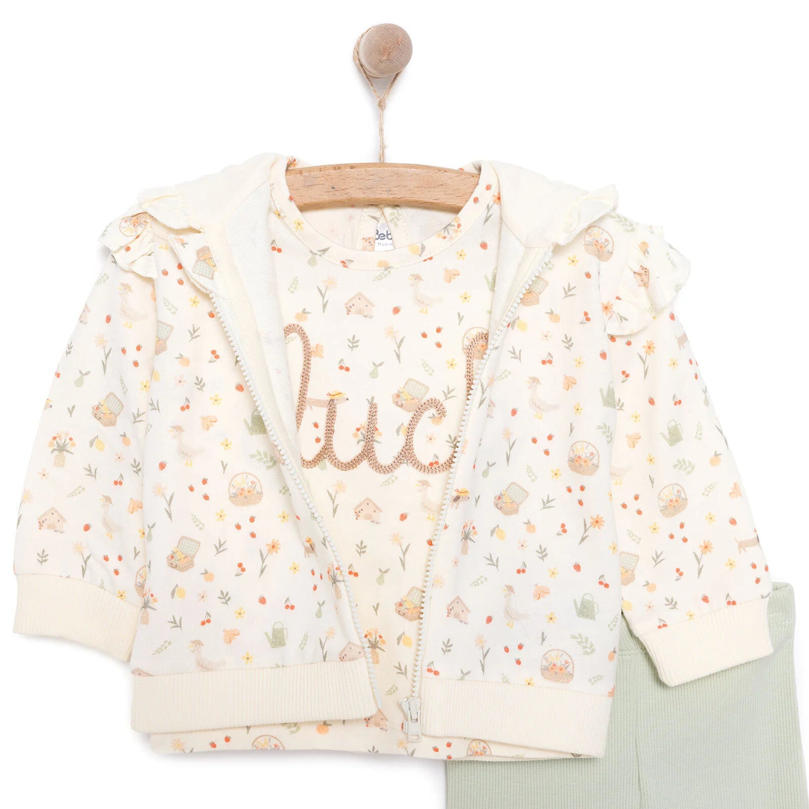 Bebetto Newborn Cute Duck Sweatshirt - Multicolour - ebebek - Black Friday