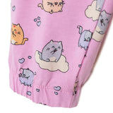 HelloBaby Girls Short Sleeve Pyjamas Set Animal Crew Neck Long Leg Short Sleeve - Pink Pink - ebebek